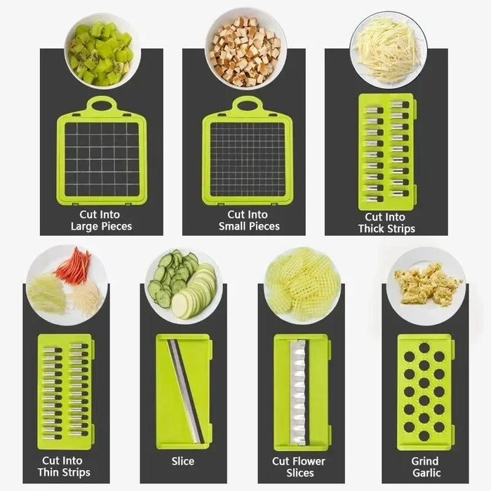 14/16 in 1 Multifunctional Vegetable Chopper, Handel Food Grate Food Chopper Vegetable Slicer Dicer