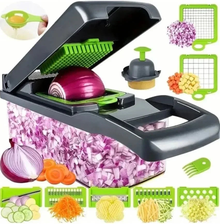 14/16 in 1 Multifunctional Vegetable Chopper, Handel Food Grate Food Chopper Vegetable Slicer Dicer