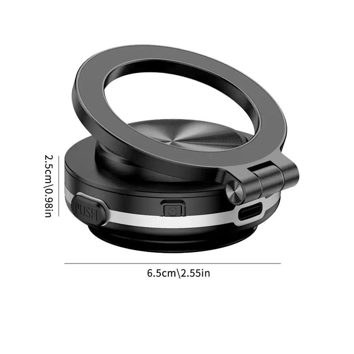 360° Vacuum Magnetic Car Phone Holder – Foldable & Portable Suction Mount