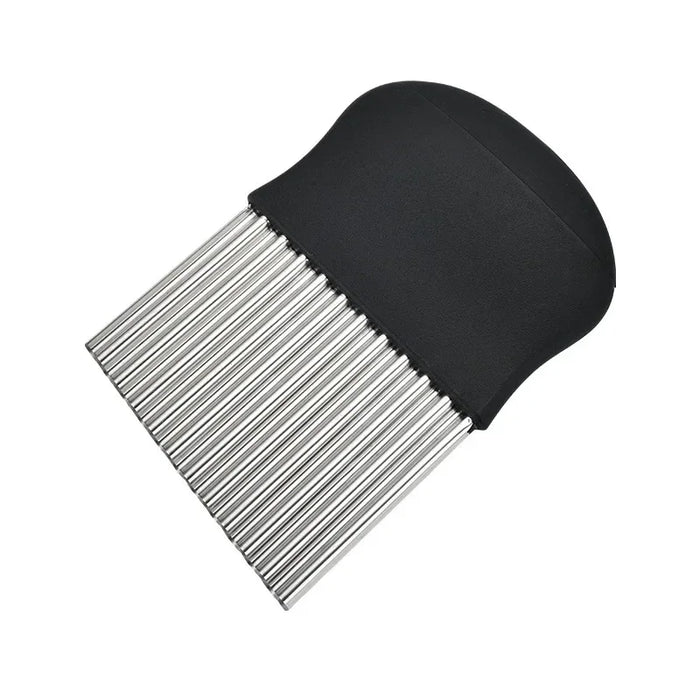Stainless Steel Crinkle Cutter – Wavy Knife for Chips, Veggies & Fries