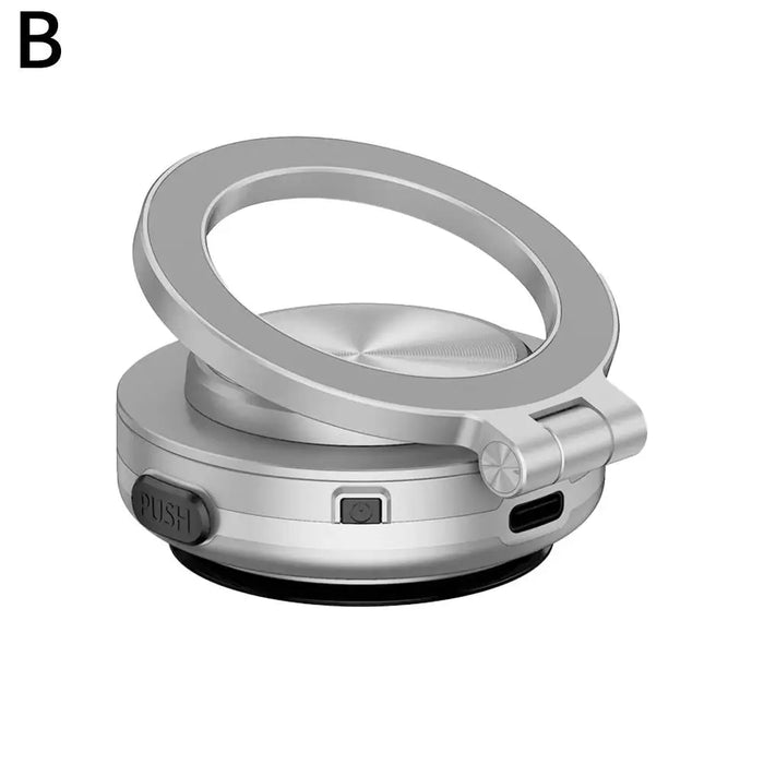 360° Vacuum Magnetic Car Phone Holder – Foldable & Portable Suction Mount
