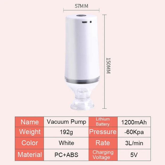 Portable Electric Food Vacuum Sealer – Reusable Bags for Sous Vide & Preservation