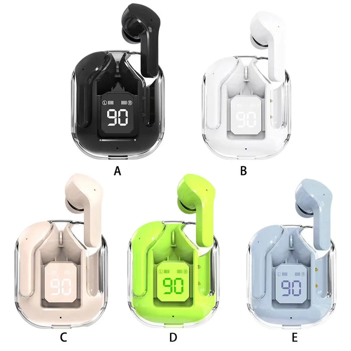 CY-T2 Wireless Bluetooth Earbuds – Transparent ENC with LED Display