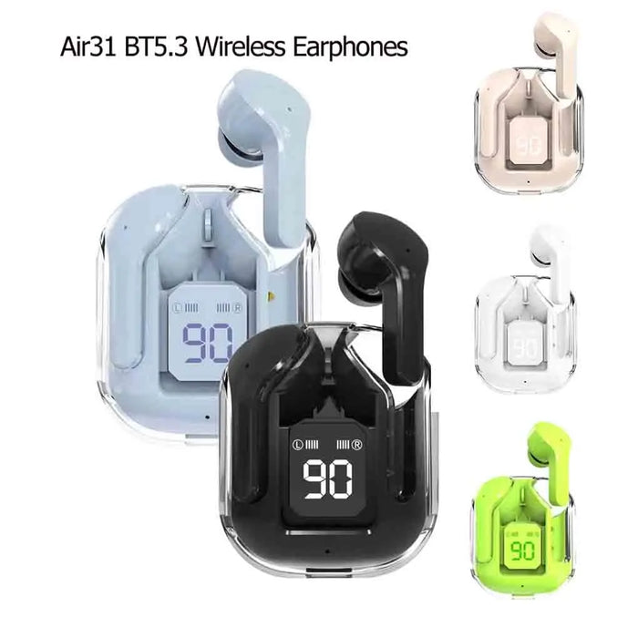 CY-T2 Wireless Bluetooth Earbuds – Transparent ENC with LED Display