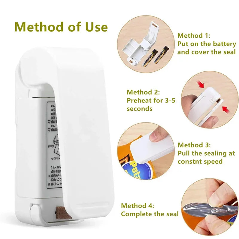 Portable Mini Bag Heat Sealing Machine for Food Storage