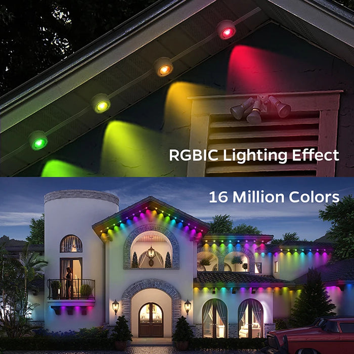 100FT Waterproof RGB LED Lights – 60 LED Outdoor String for DIY Scenes & Holidays