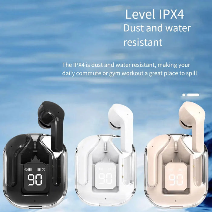 CY-T2 Wireless Bluetooth Earbuds – Transparent ENC with LED Display