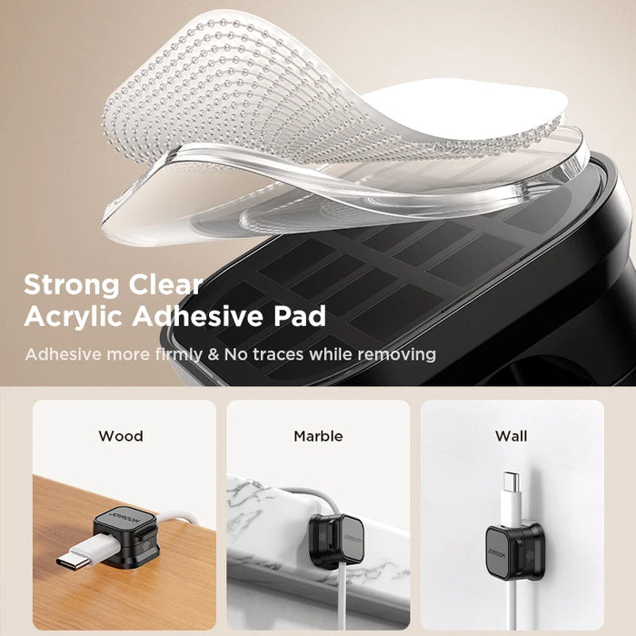 Magnetic Cable Clips – Smooth Adjustable Cord Organizer for Desk & More